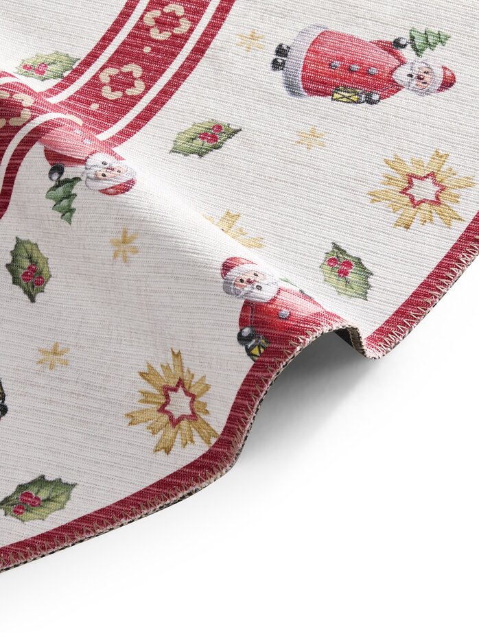 Rond Kerstmis vloerkleed - Toy’s Delight Santa Limited Edition Rood/Wit