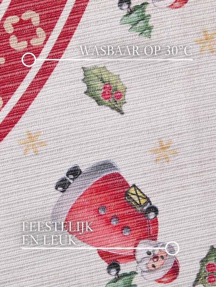 Rond Kerstmis vloerkleed - Toy’s Delight Santa Limited Edition Rood/Wit