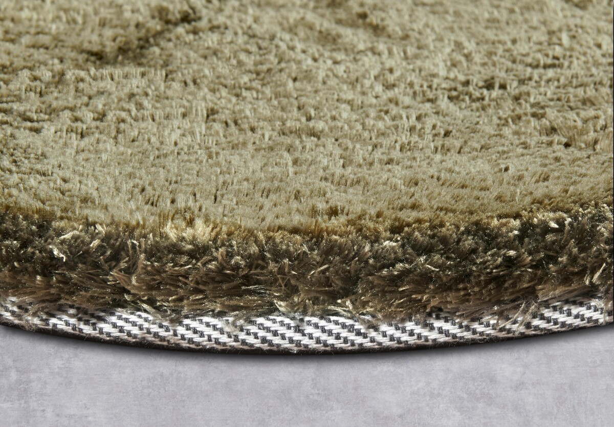 Rond hoogpolig vloerkleed - Cosy Calida Groen