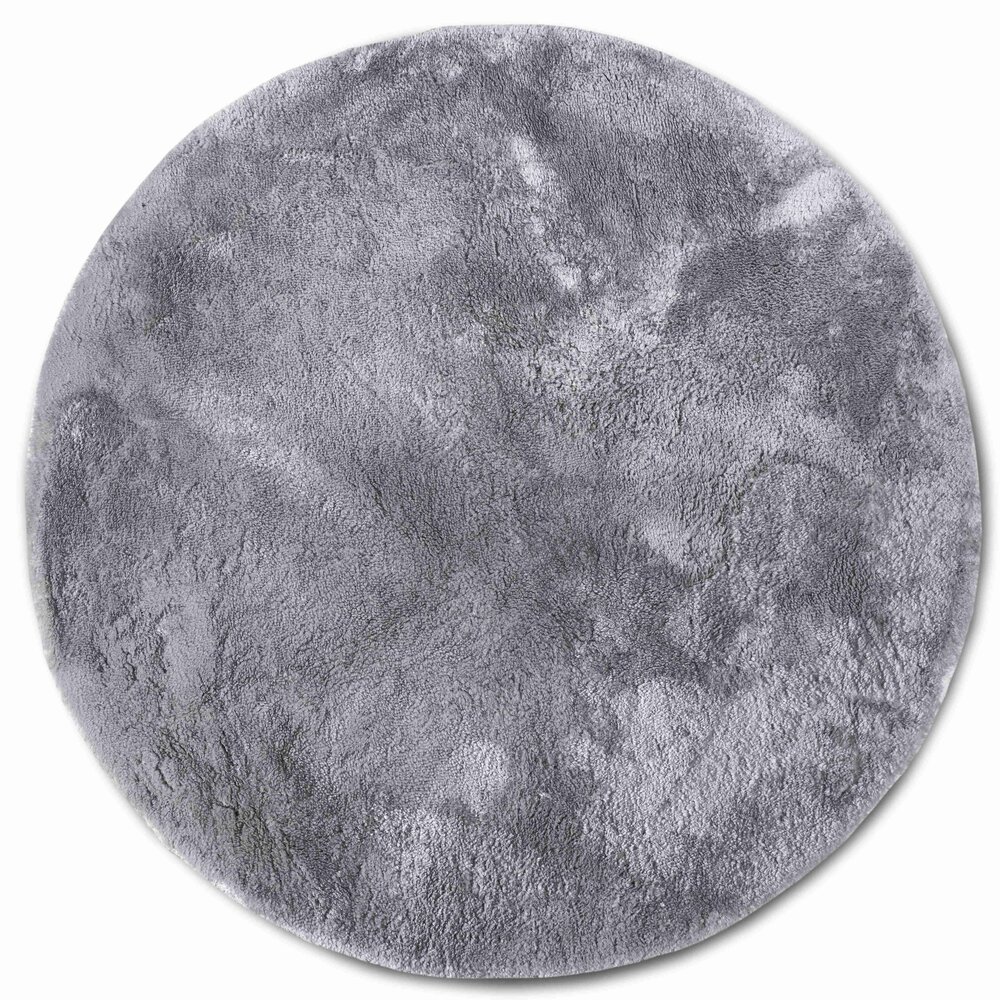 Rond hoogpolig vloerkleed - Cosy Calida Zilver Rond hoogpolig vloerkleed - Cosy Calida Zilver