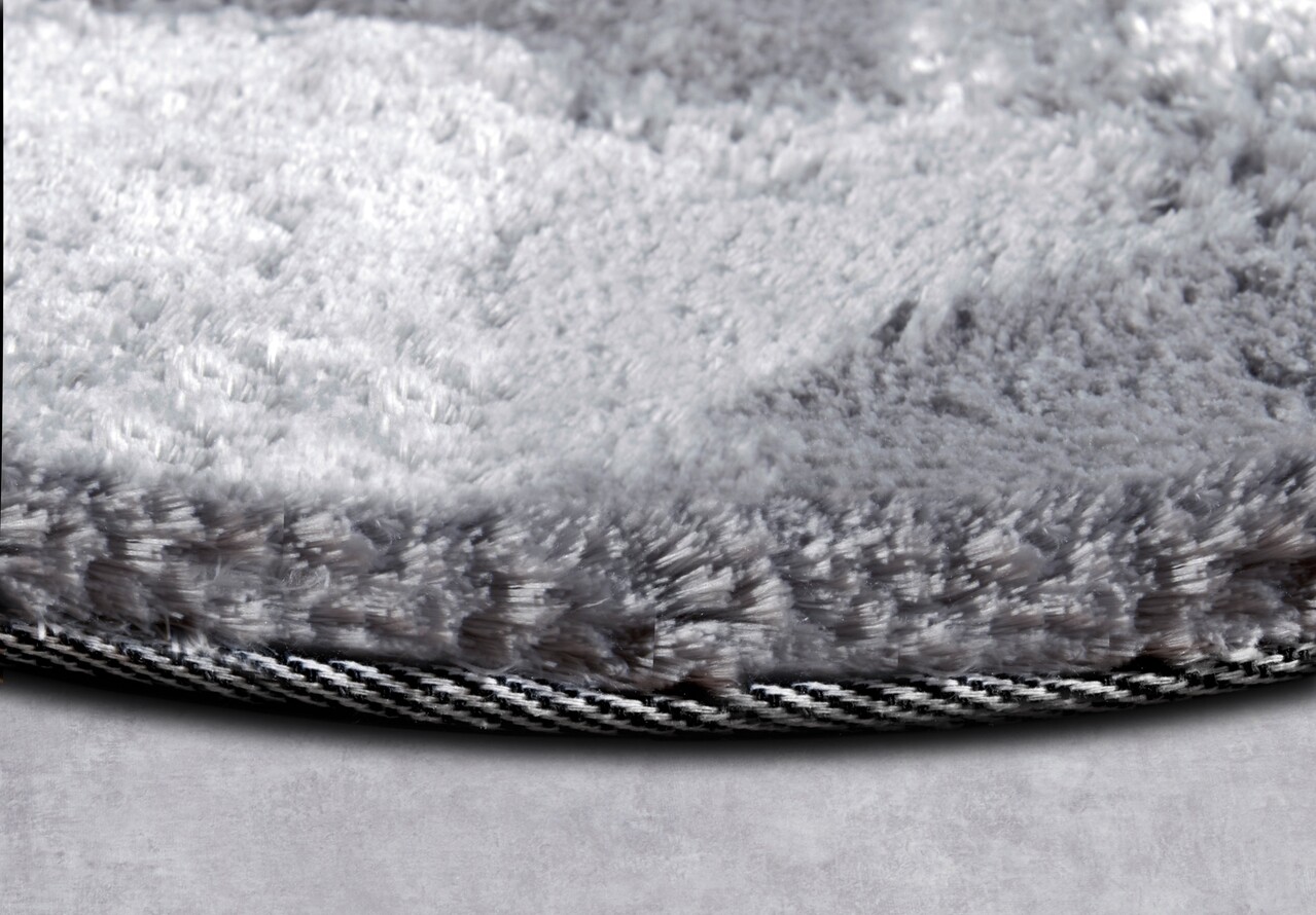 Rond hoogpolig vloerkleed - Cosy Calida Zilver Rond hoogpolig vloerkleed - Cosy Calida Zilver