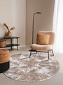 Rond hoogpolig vloerkleed – Cosy Calida Crème