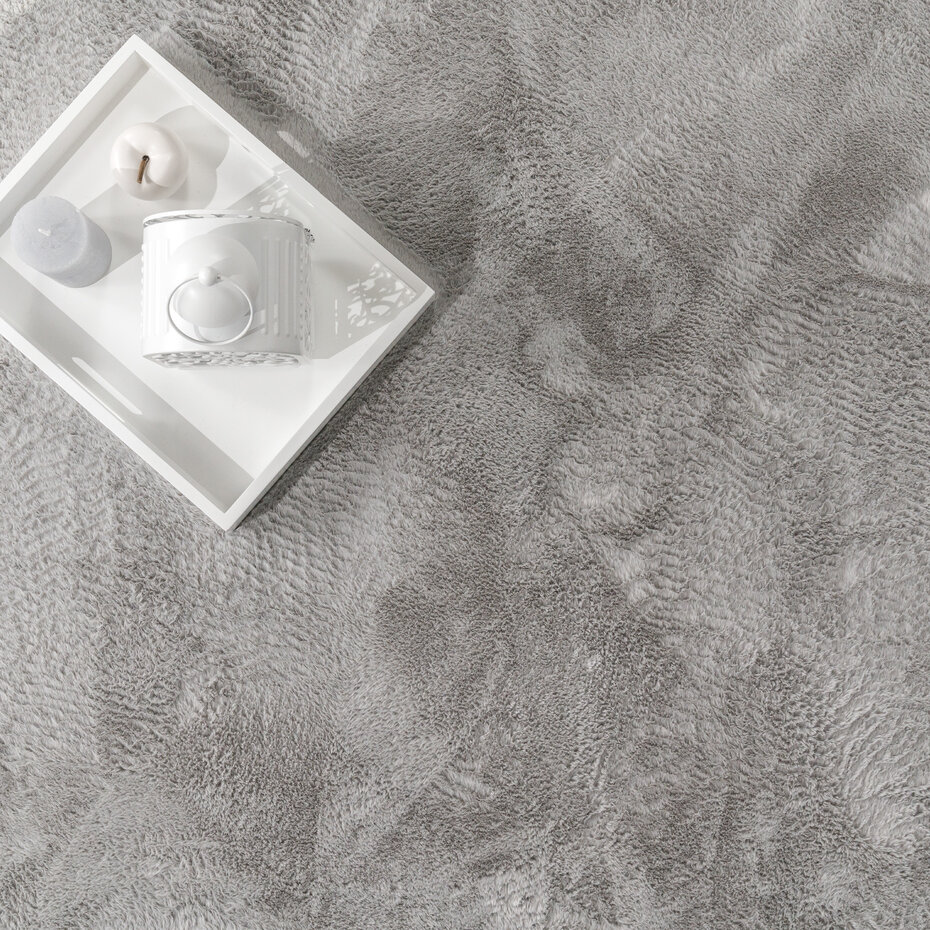 Laagpolig fluffy vloerkleed - Amalfi Grijs