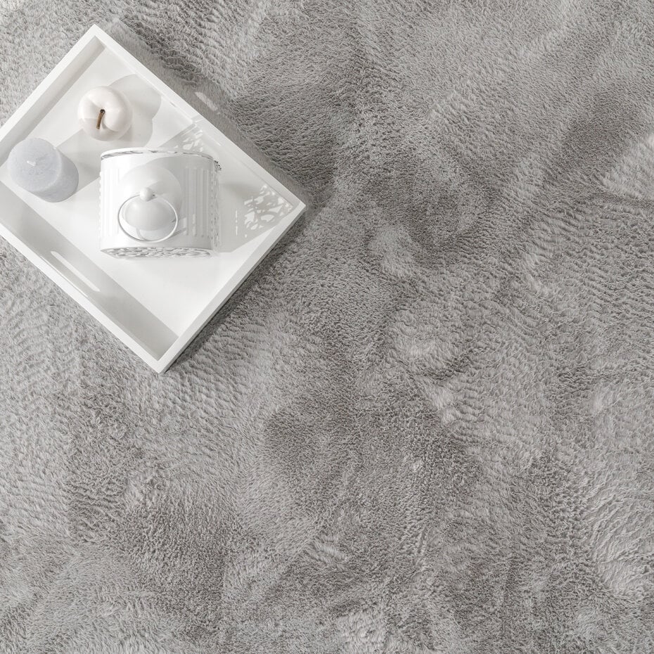 Wasbaar fluffy vloerkleed - Amalfi Grijs