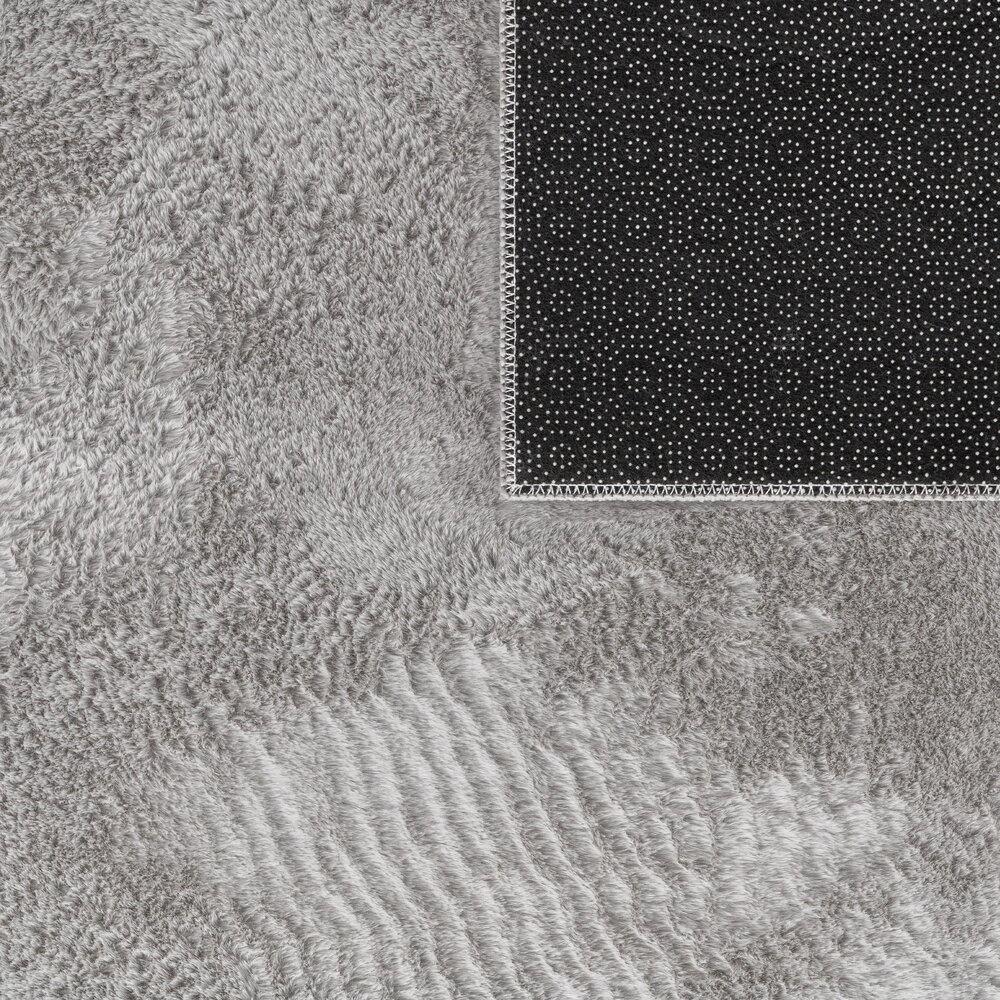 Laagpolig fluffy vloerkleed - Amalfi Grijs