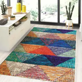 Geometrisch vloerkleed - Talamone Kleurrijk Geometrisch vloerkleed - Talamone Kleurrijk