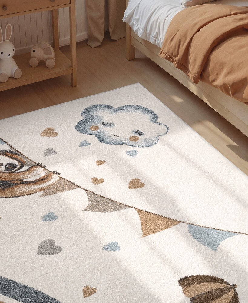 Kindervloerkleed - Little Elephant Crème/Multicolor Kindervloerkleed - Little Elephant Crème/Multicolor