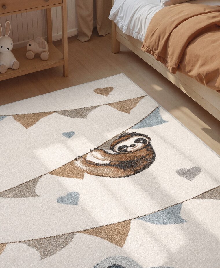 Kindervloerkleed - Little Friends Crème/Multicolor Kindervloerkleed - Little Friends Crème/Multicolor