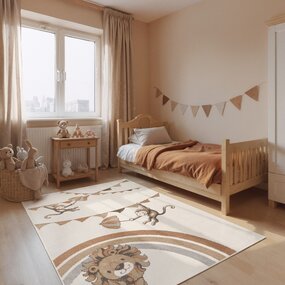 Villeroy & Boch Kindervloerkleed - Lion Party Crème/Multicolor Villeroy & Boch Kindervloerkleed - Lion Party Crème/Multicolor