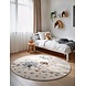 Rond Kindervloerkleed - Little Elephant Crème/Multicolor Rond Kindervloerkleed - Little Elephant Crème/Multicolor