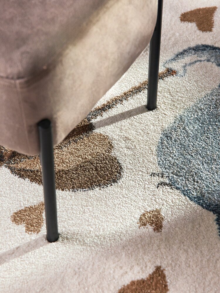 Rond Kindervloerkleed - Little Elephant Crème/Multicolor Rond Kindervloerkleed - Little Elephant Crème/Multicolor