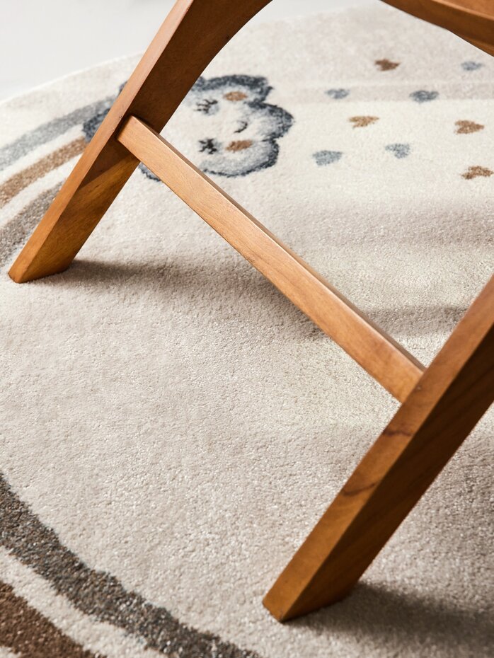 Rond kindervloerkleed – Rainbow Elephant Crème/Multicolor Rond kindervloerkleed – Rainbow Elephant Crème/Multicolor