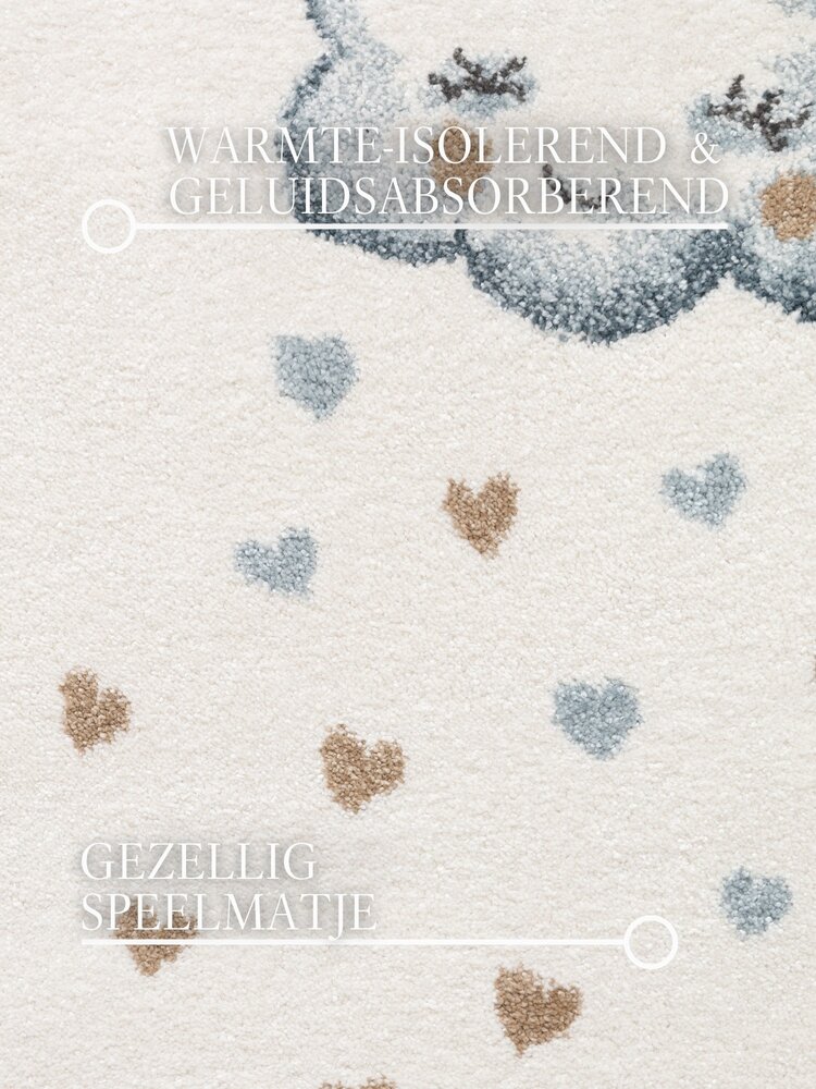 Rond kindervloerkleed – Rainbow Elephant Crème/Multicolor Rond kindervloerkleed – Rainbow Elephant Crème/Multicolor