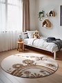 Rond kindervloerkleed - Lion Party Crème/Multicolor