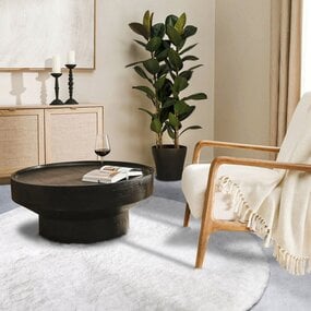 Rond hoogpolig vloerkleed - Olaf Shaggy Crème Rond hoogpolig vloerkleed - Olaf Shaggy Crème