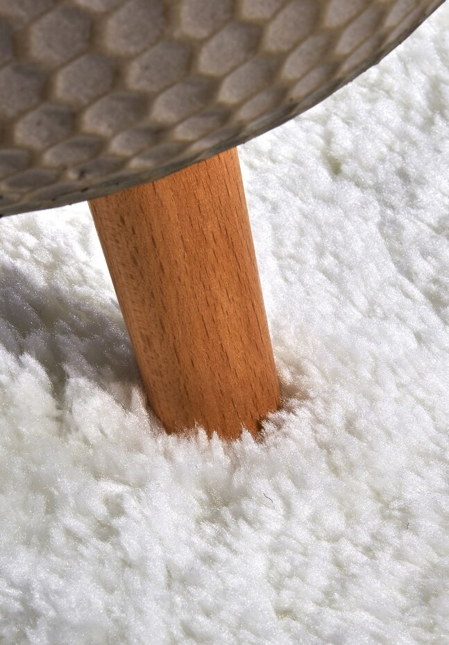 Rond hoogpolig vloerkleed - Olaf Shaggy Crème Rond hoogpolig vloerkleed - Olaf Shaggy Crème