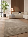 Scandinavisch vloerkleed - Skadi Curve Beige