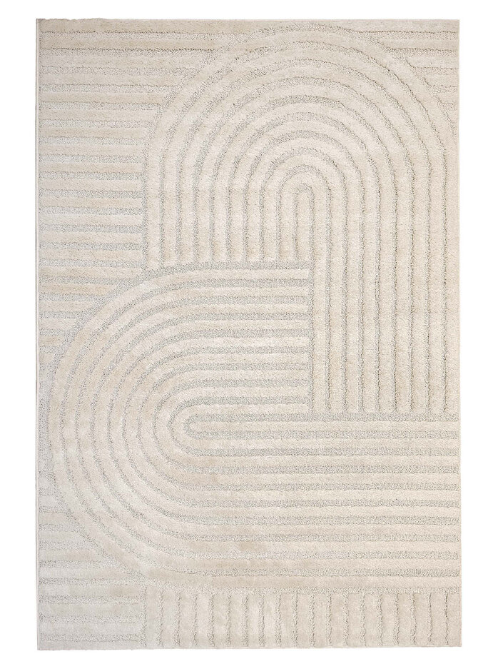Scandinavisch vloerkleed - Skadi Curve Crème Scandinavisch vloerkleed - Skadi Curve Crème