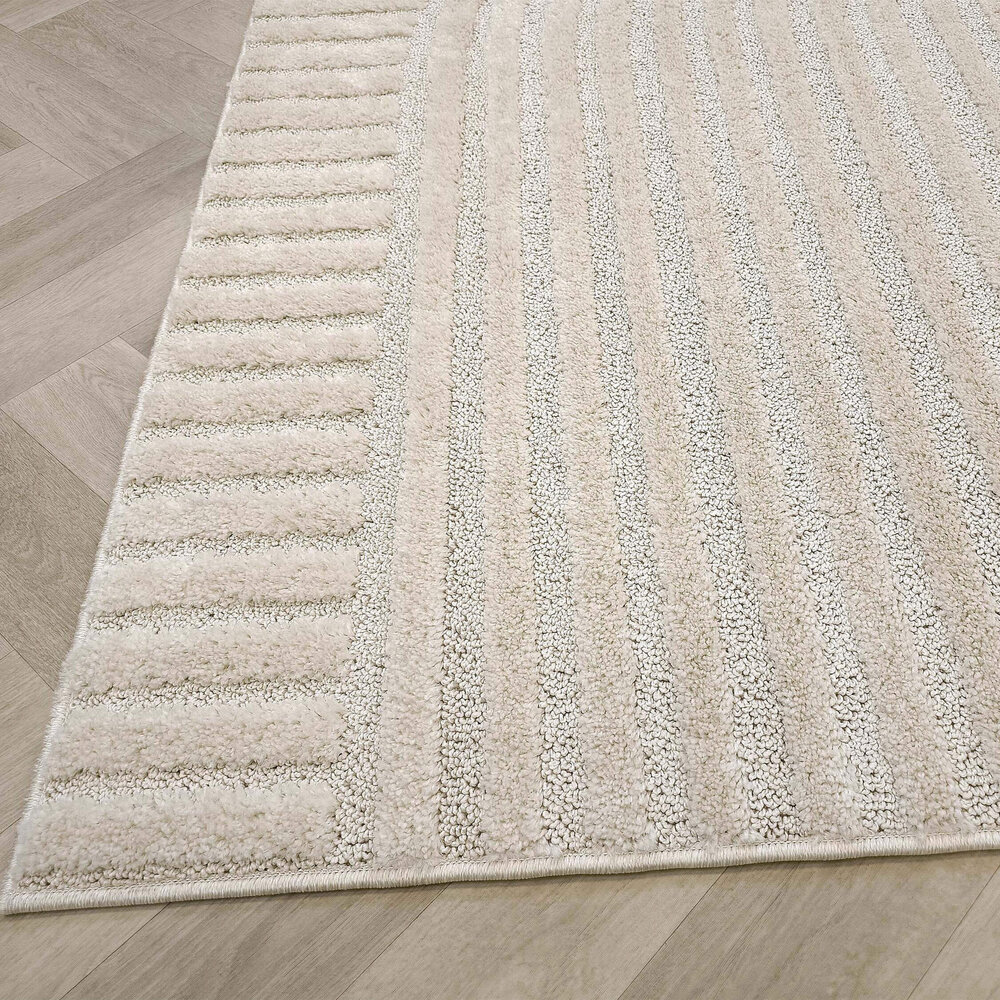 Scandinavisch vloerkleed - Skadi Curve Crème Scandinavisch vloerkleed - Skadi Curve Crème