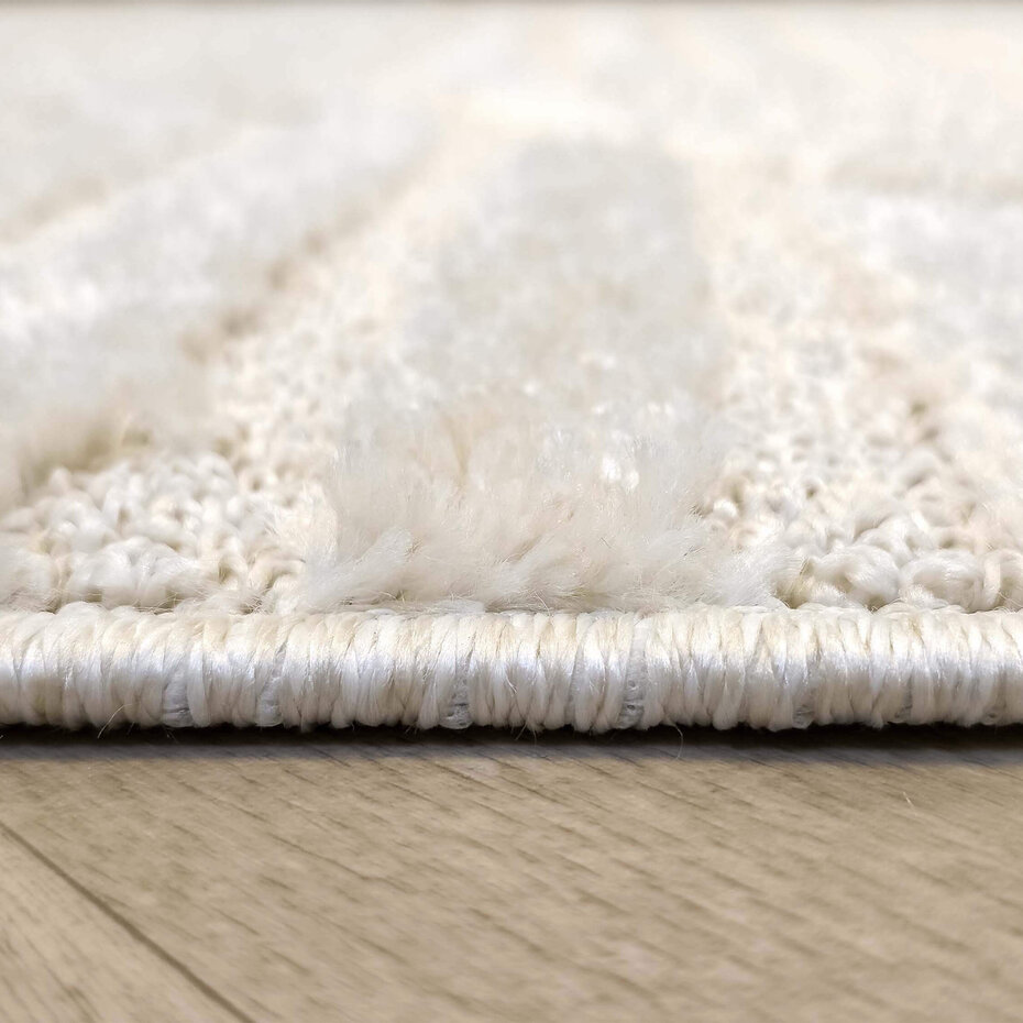 Scandinavisch vloerkleed - Skadi Curve Crème Scandinavisch vloerkleed - Skadi Curve Crème