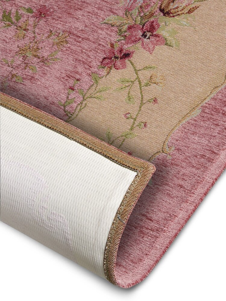 Bloemen vloerkleed - Asmaa Vintage Roze - 150x220 cm