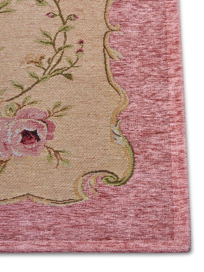 Bloemen vloerkleed - Asmaa Vintage Roze - 150x220 cm
