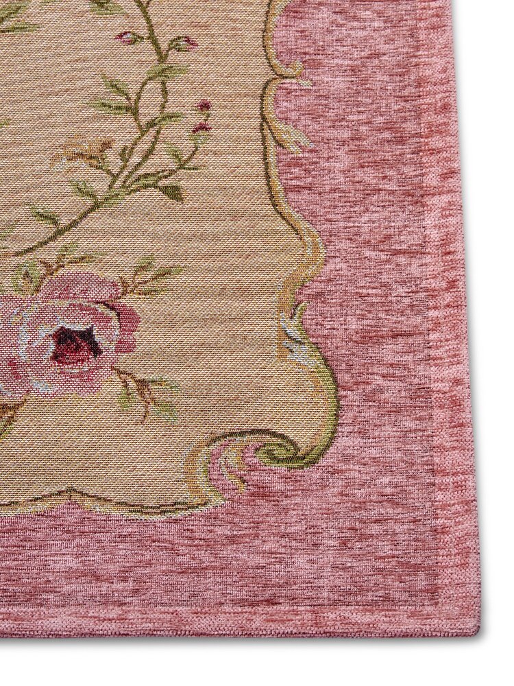 Bloemen vloerkleed - Asmaa Vintage Roze - 150x220 cm