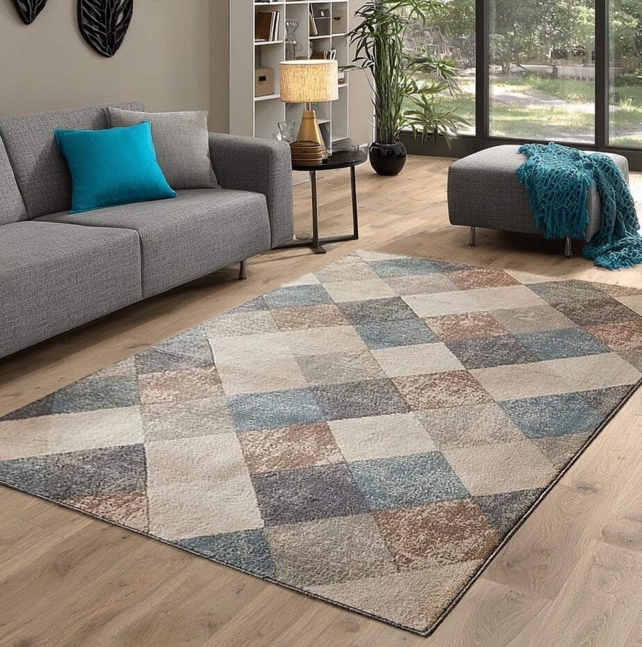 Modern vloerkleed - Bakke Crème/Multi - 120 X 170 CM