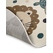 Rond Kindervloerkleed - Dieren Adventures Crème/ Bruin/Blauw - Ã˜ 140 CM