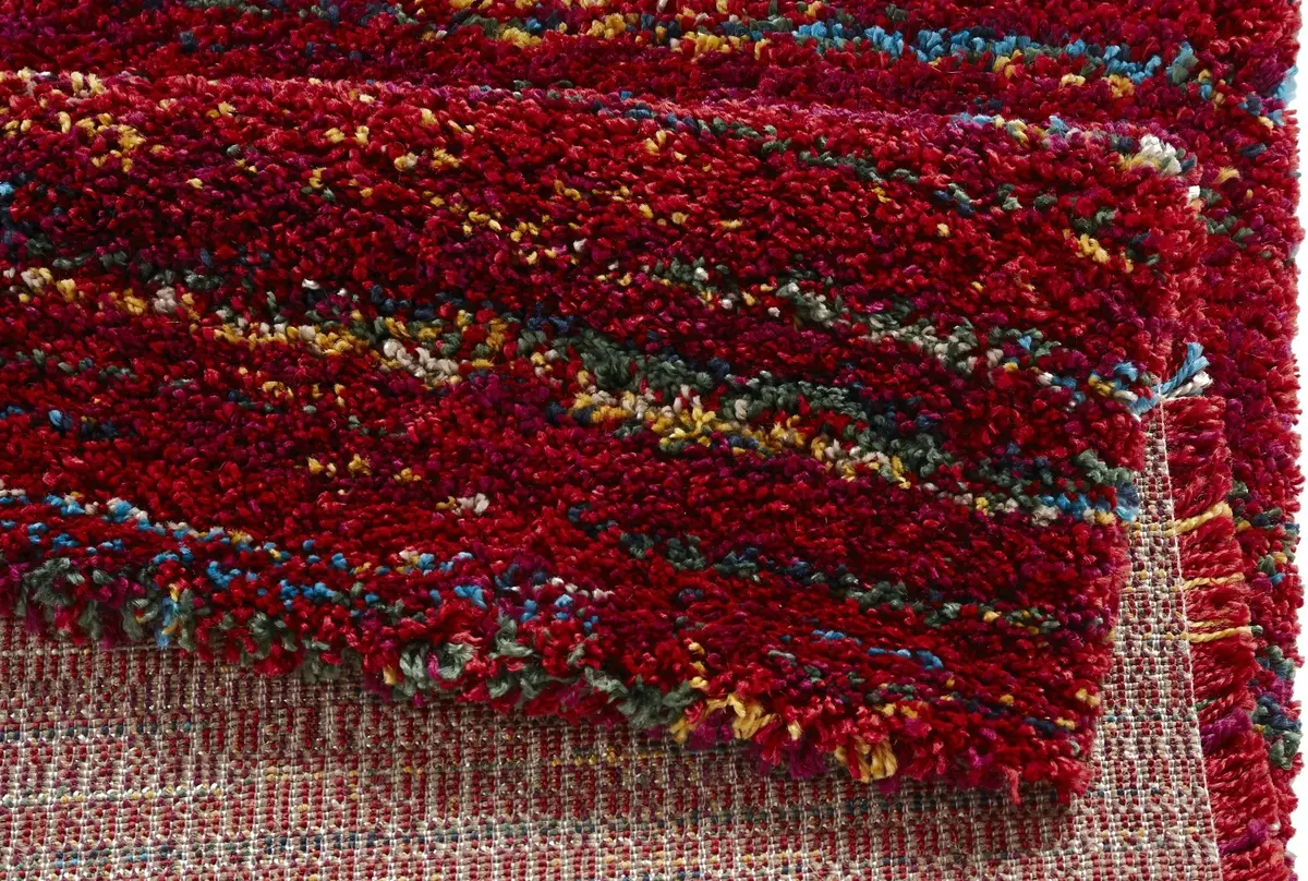 Hoogpolig vloerkleed - Nomadic Chic Rood - 200 X 290 CM