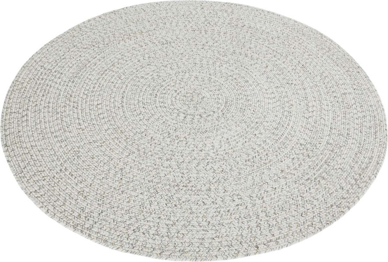 Rond Binnen- En Buitenkleed - Trenzado Wit/Grijs - Ø 200 CM Rond Binnen- En Buitenkleed - Trenzado Wit/Grijs - Ø 200 CM