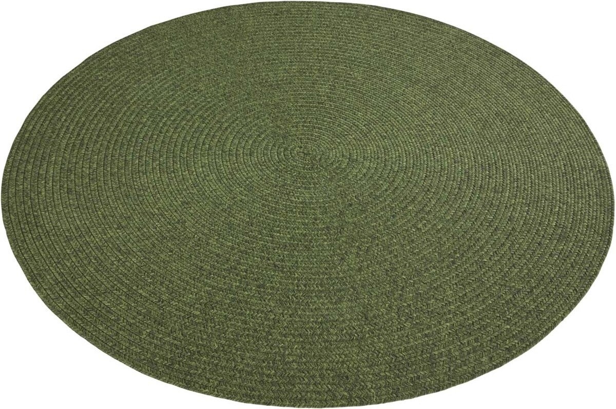 Rond Binnen- En Buitenkleed - Trenzado Groen - Ã˜ 200 CM