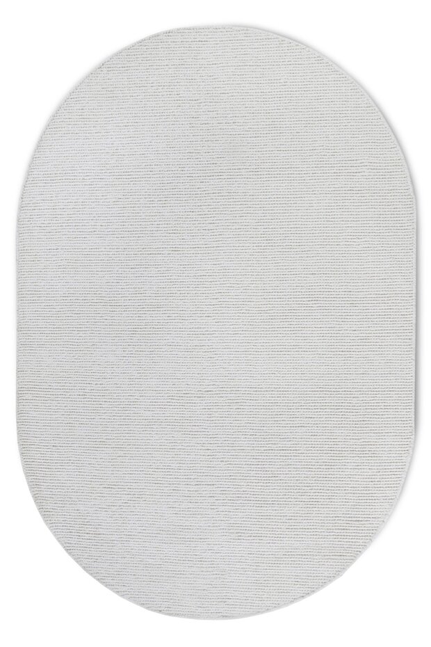 Ovaal wollen vloerkleed - Francois Wit/Crème - 160 X 230 CM Ovaal
