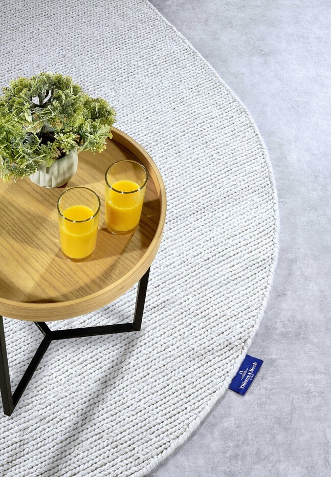 Ovaal wollen vloerkleed - Francois Wit/Crème - 160 X 230 CM Ovaal