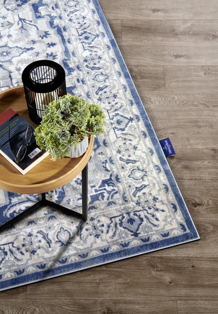 Vintage vloerkleed - Gabrielle Blauw/Crème - 160x235 cm Vintage vloerkleed - Gabrielle Blauw/Crème - 160x235 cm