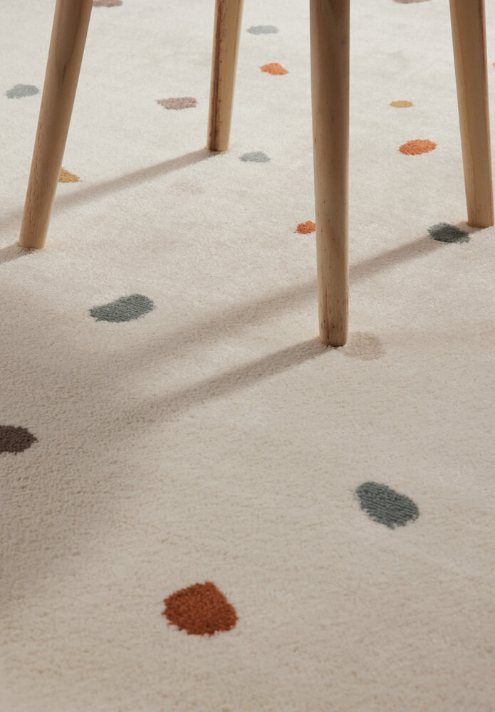 Kindervloerkleed - Funny Dots Crème/Kleurrijk - 160x235 cm Kindervloerkleed - Funny Dots Crème/Kleurrijk - 160x235 cm