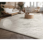 Zacht fluffy vloerkleed - Arinzo Geo Crème - 160x220 cm