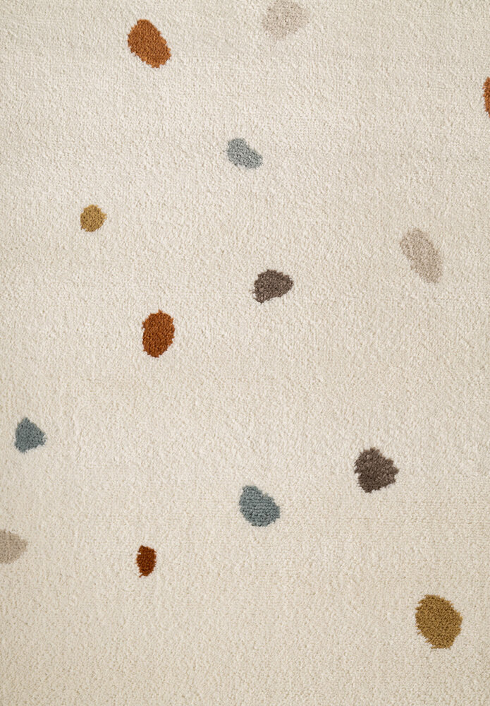 Kindervloerkleed - Funny Dots Crème/Kleurrijk - 160x235 cm Kindervloerkleed - Funny Dots Crème/Kleurrijk - 160x235 cm