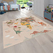 Kindervloerkleed - Binola Dinosaurus Beige - 160x220 cm