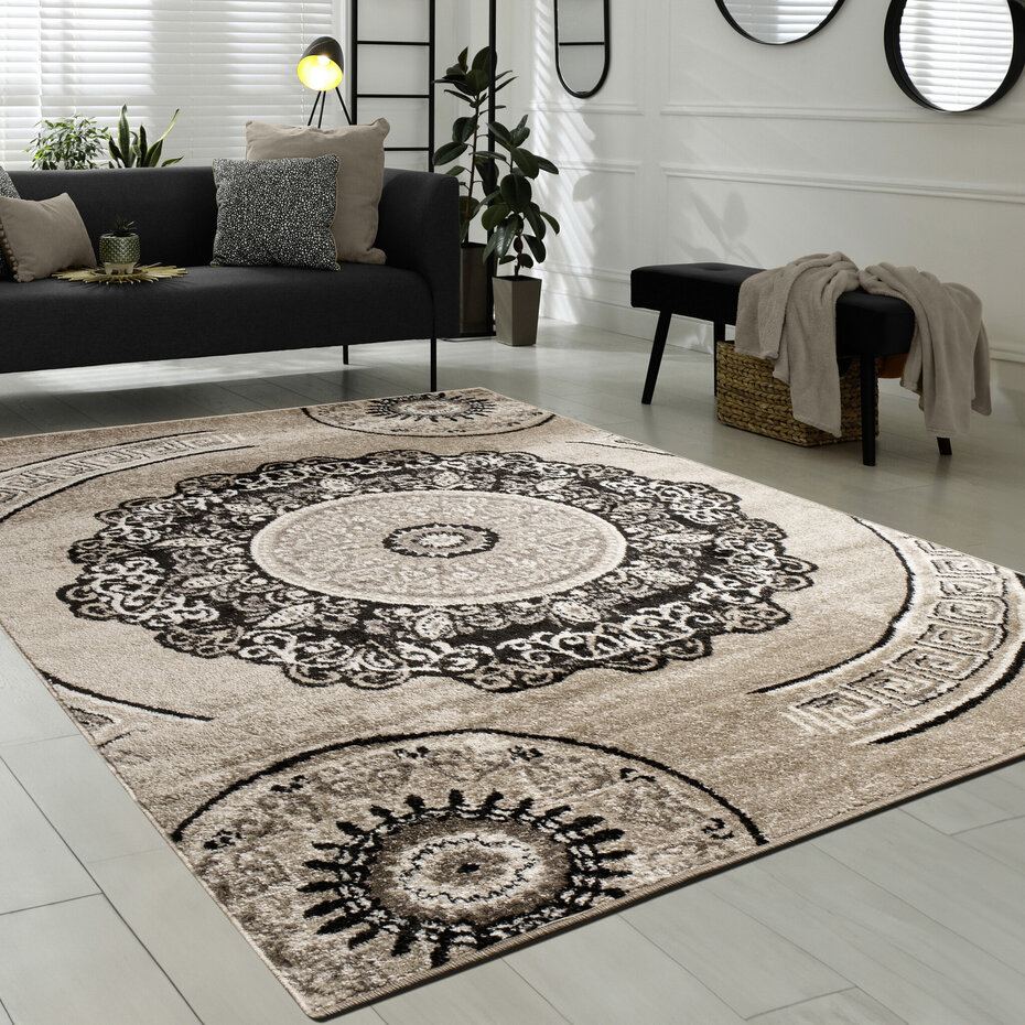 Laagpolig Modern Vloerkleed Sinovo - Bruin - 160x220 cm