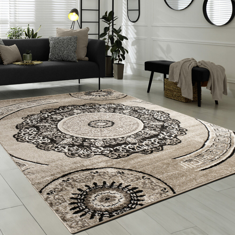 Laagpolig Modern Vloerkleed Sinovo - Bruin - 160x220 cm