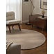 Wollen Japandi vloerkleed - Eleni Rond Beige - 150cm rond Ø Wollen Japandi vloerkleed - Eleni Rond Beige - 150cm rond Ø