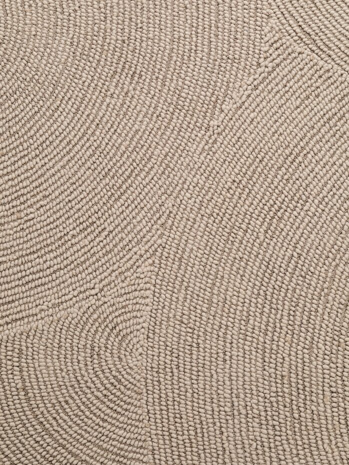 Wollen Japandi vloerkleed - Eleni Rond Beige - 150cm rond Ø Wollen Japandi vloerkleed - Eleni Rond Beige - 150cm rond Ø