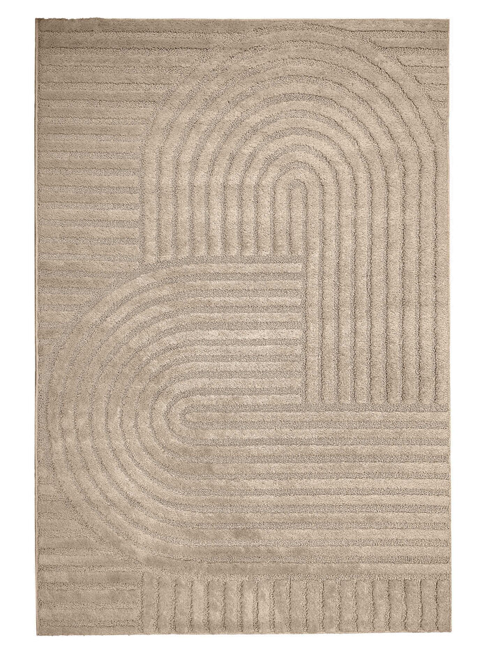 Scandinavisch vloerkleed - Skadi Curve Beige Scandinavisch vloerkleed - Skadi Curve Beige