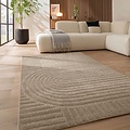 Scandinavisch vloerkleed - Skadi Curve Beige