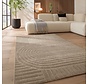 Scandinavisch vloerkleed - Skadi Curve Beige
