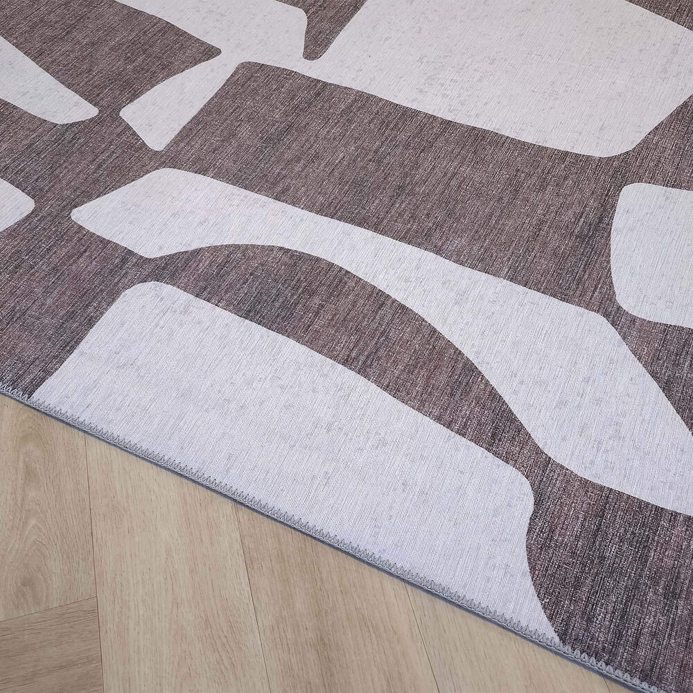 Abstract vloerkleed - Burano Bruin