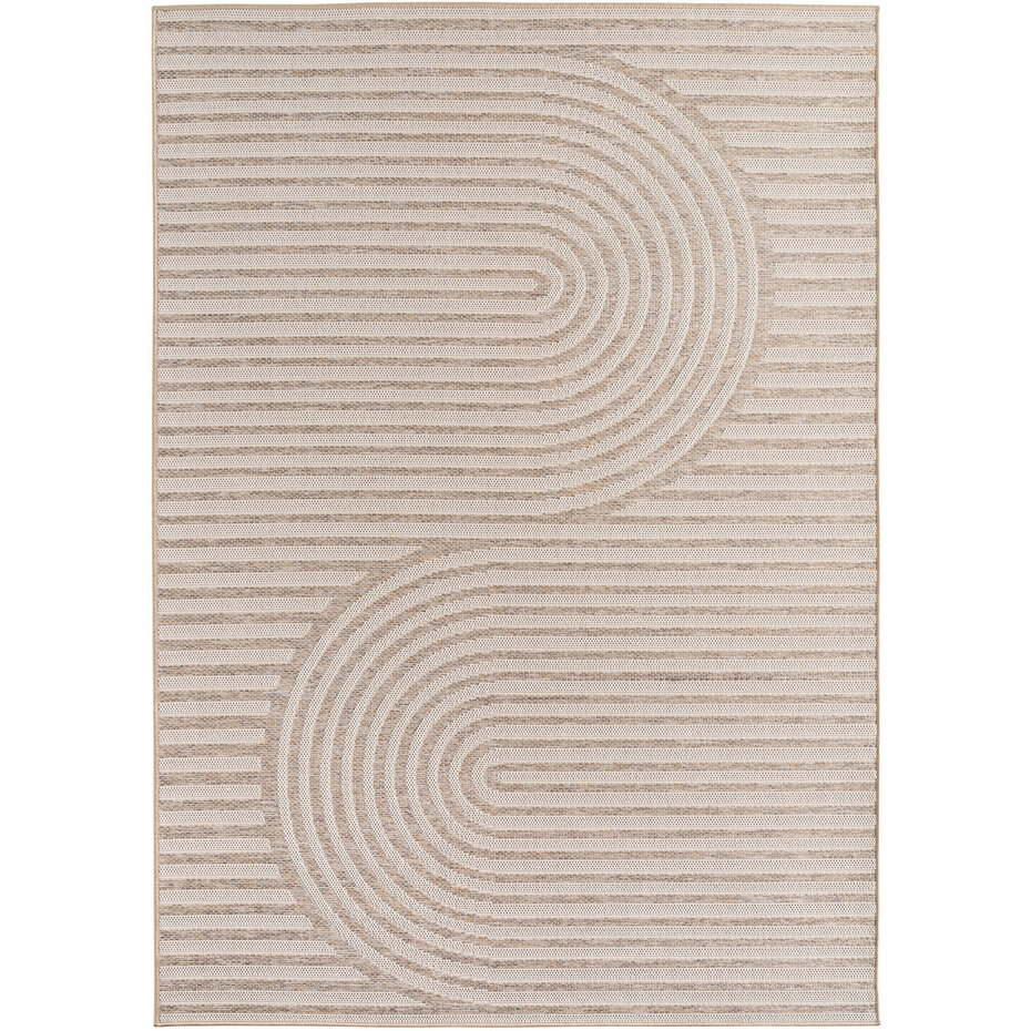 Japandi buitenkleed - Brezza Curve Beige Japandi buitenkleed - Brezza Curve Beige