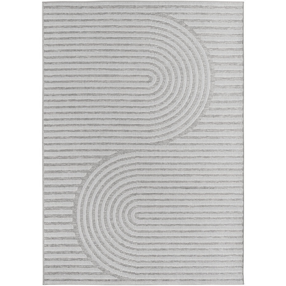 Japandi buitenkleed - Brezza Curve Grijs Japandi buitenkleed - Brezza Curve Grijs