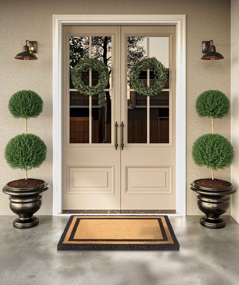 Deurmat - Cocos Porte Claude Beige/Zwart Deurmat - Cocos Porte Claude Beige/Zwart